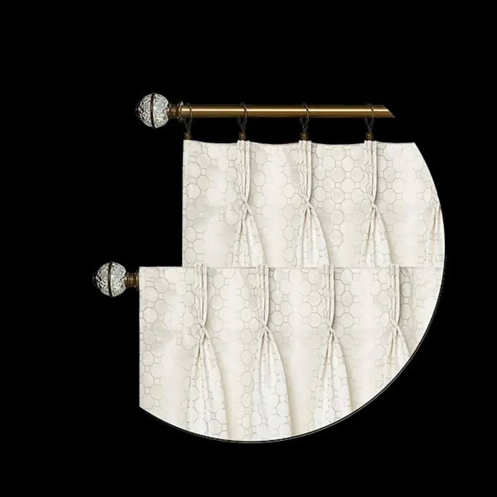 Woven Trends Modern Geometric 6-Piece Window Treatments Curtains, 55 x 63 Inches